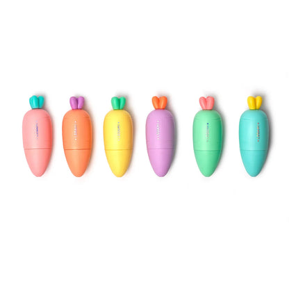 Mini-Textmarker 6er-Set - Carrate Team
