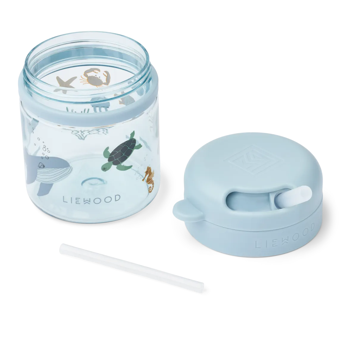 Trinkbecher mit Strohhalm - Pavia Tritan sea creature