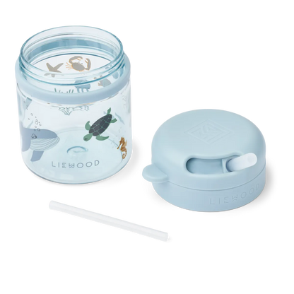 Trinkbecher mit Strohhalm - Pavia Tritan sea creature