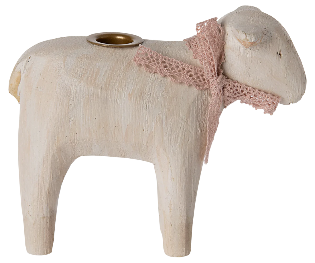 Kerzenhalter, Lamm - Rose