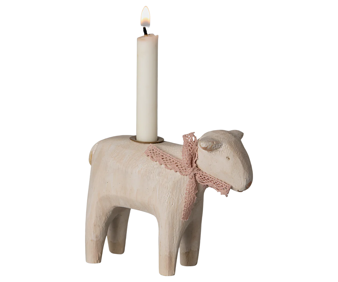 Kerzenhalter, Lamm - Rose
