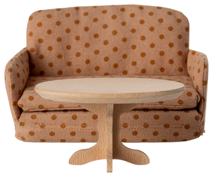 Ovaler Couchtisch, Maus - Natur