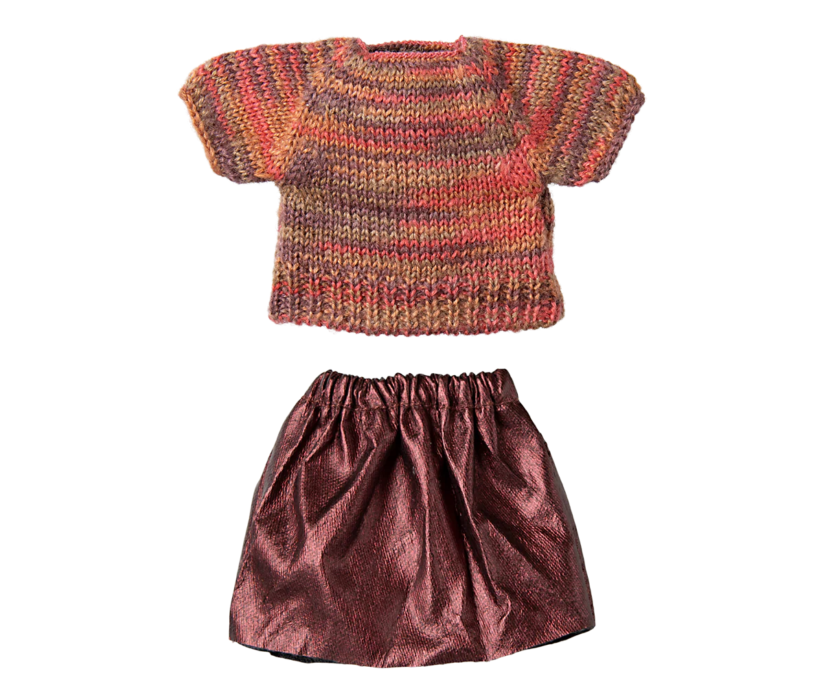 Rock und Strickbluse, Mama Maus