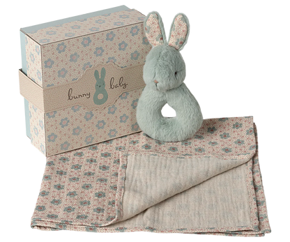 Kaninchen Rassel Set - mint