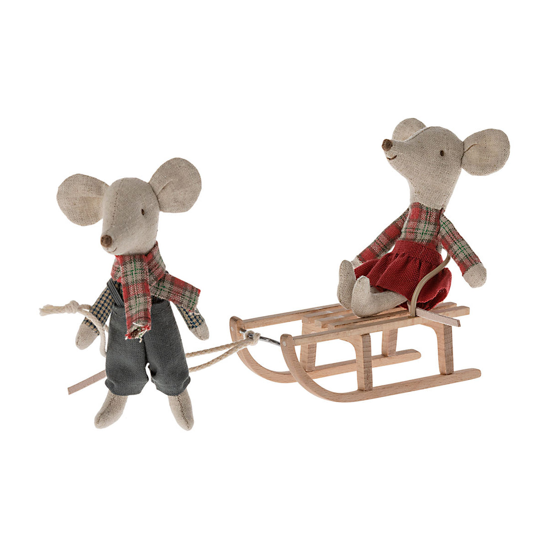 Miniature Schlitten Maus