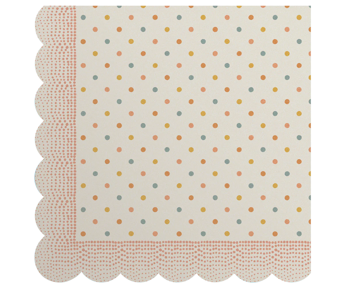 Serviette, Rose Punkte