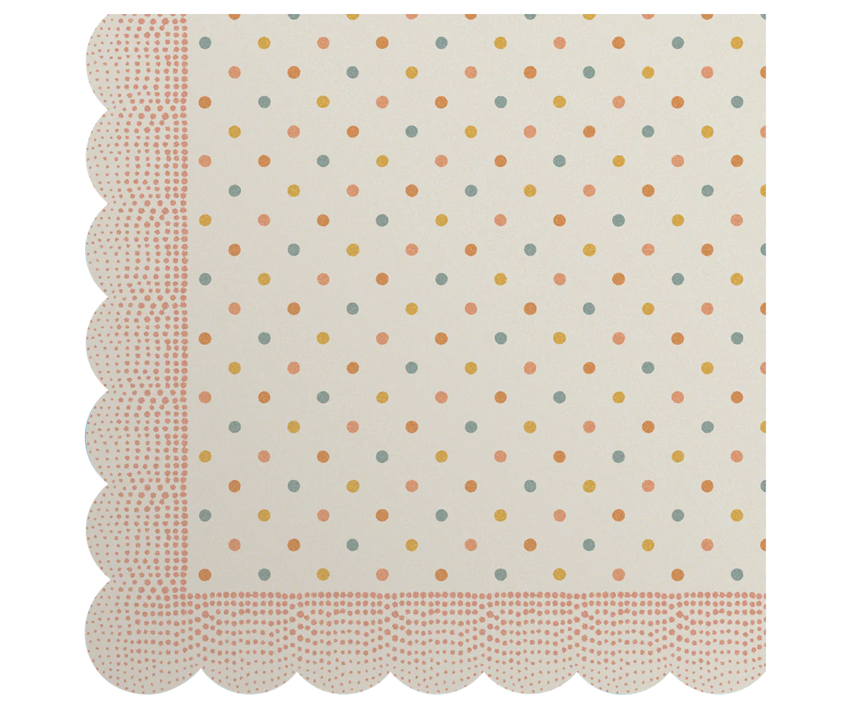 Serviette, Rose Punkte