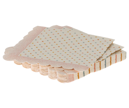 Serviette, Rose Punkte