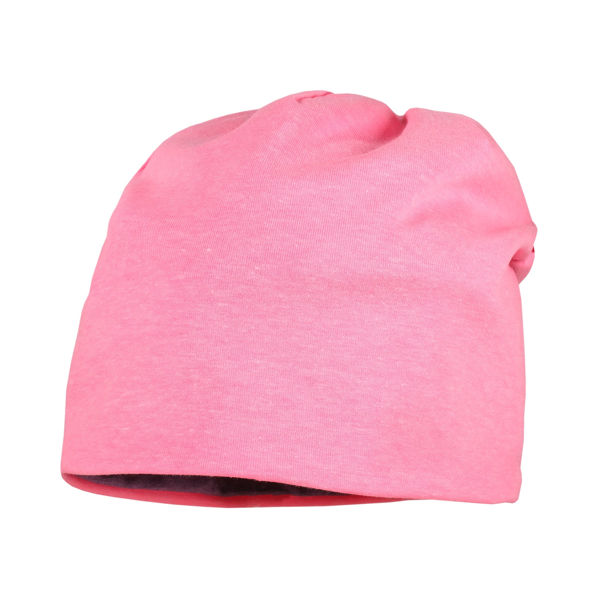 Kids Beanie, wendbar &amp; relektierend - violettmeliert