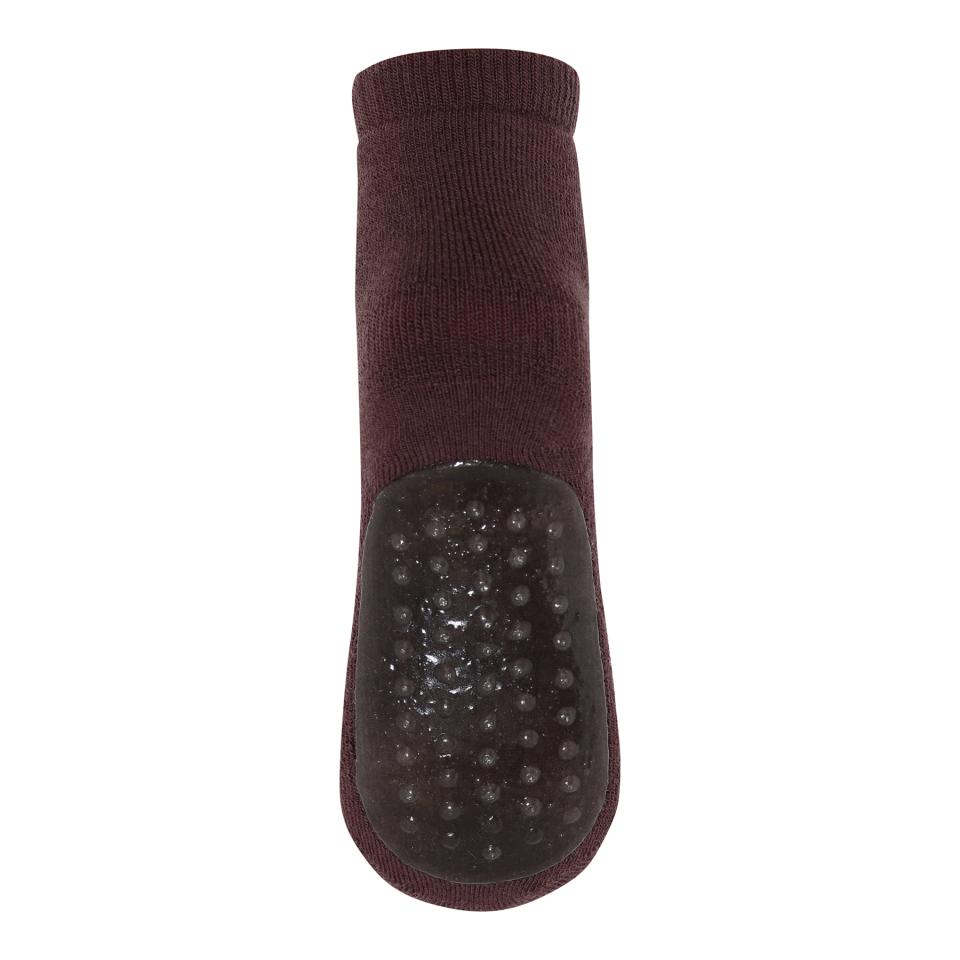 Stoppersocken aus Wolle - grape skin