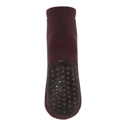 Stoppersocken aus Wolle - grape skin