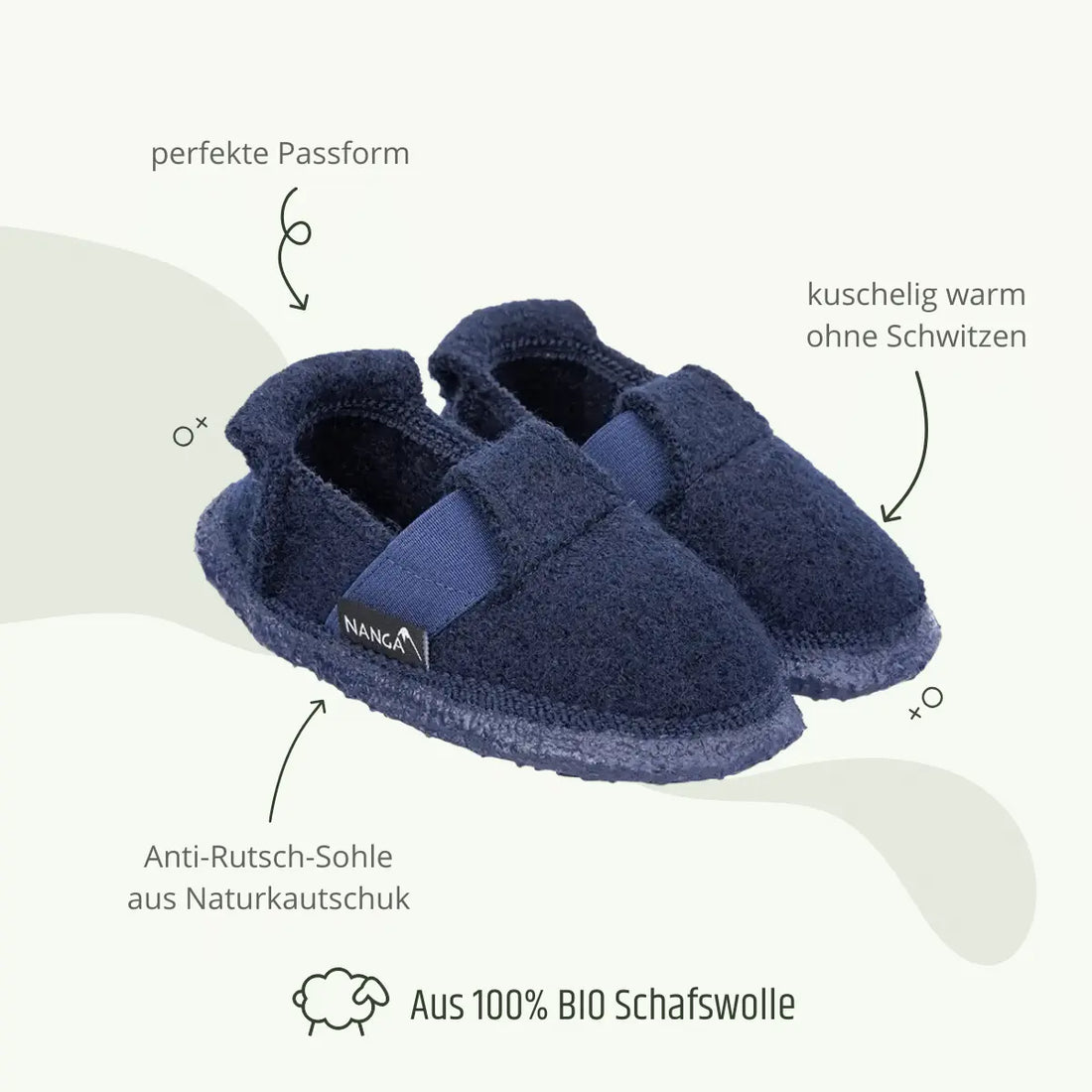 Kinderhausschuhe Mountain - dunkelblau