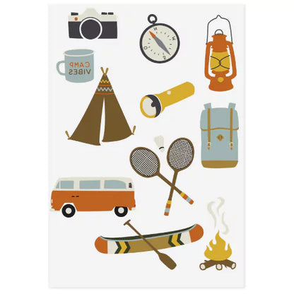 vegane Kindertattoos - Camping