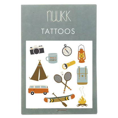vegane Kindertattoos - Camping