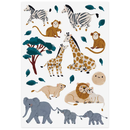 vegane Kindertattoos - Safari