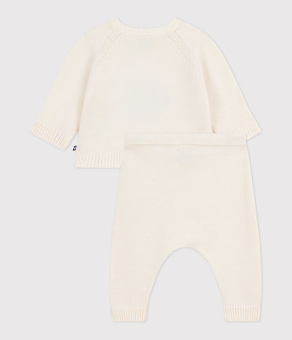2-teiliges Baby-Set aus Wollstrick mit Pinguin-Motiv