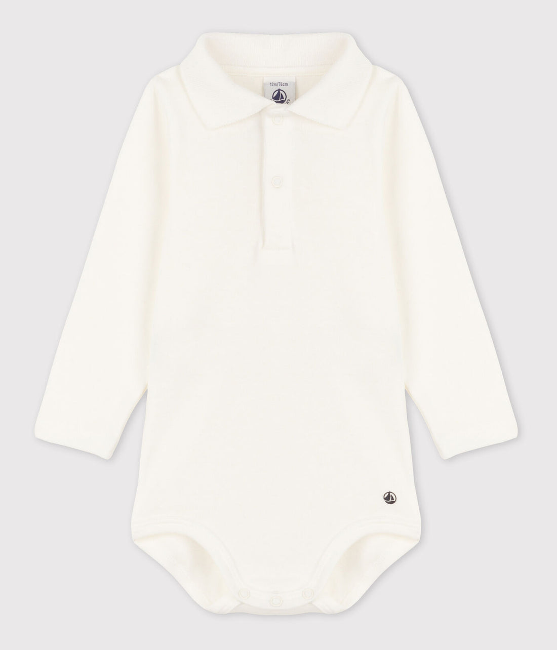 Langärmeliger Baby-Body mit Polokragen
