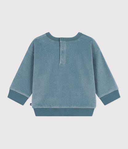 Baby-Sweatshirt aus Bouclette-Samt