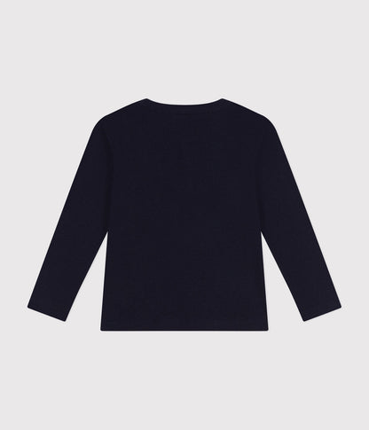 Langärmeliges Kinder-T-Shirt aus Rippstrick