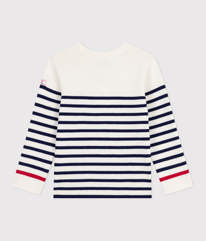 Kinder-Pullover aus Wolle und Baumwolle