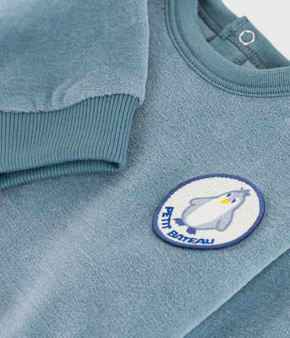 Baby-Sweatshirt aus Bouclette-Samt