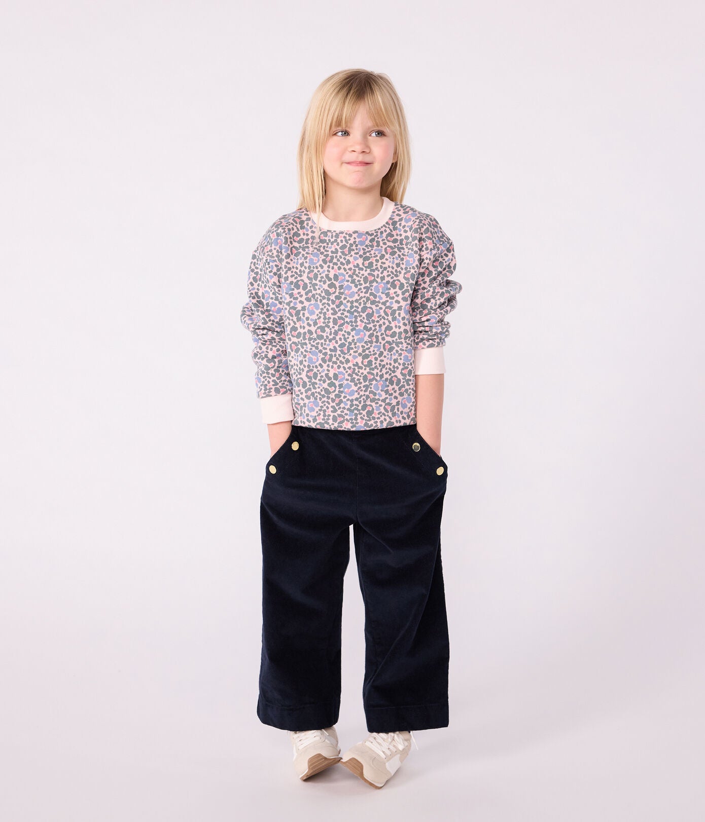 Kinder-Sweatshirt aus gemusterter Baumwolle