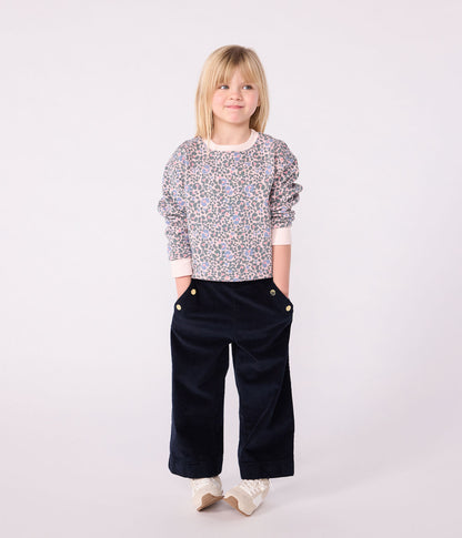 Kinder-Sweatshirt aus gemusterter Baumwolle