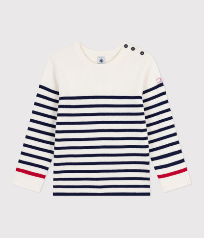 Kinder-Pullover aus Wolle und Baumwolle