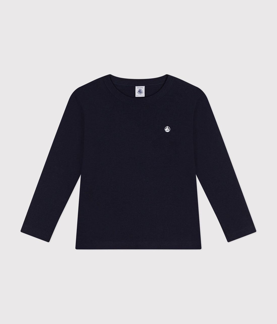 Langärmeliges Kinder-T-Shirt aus Rippstrick