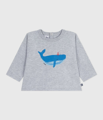 Langärmeliges Baby-T-Shirt mit Walmotiv