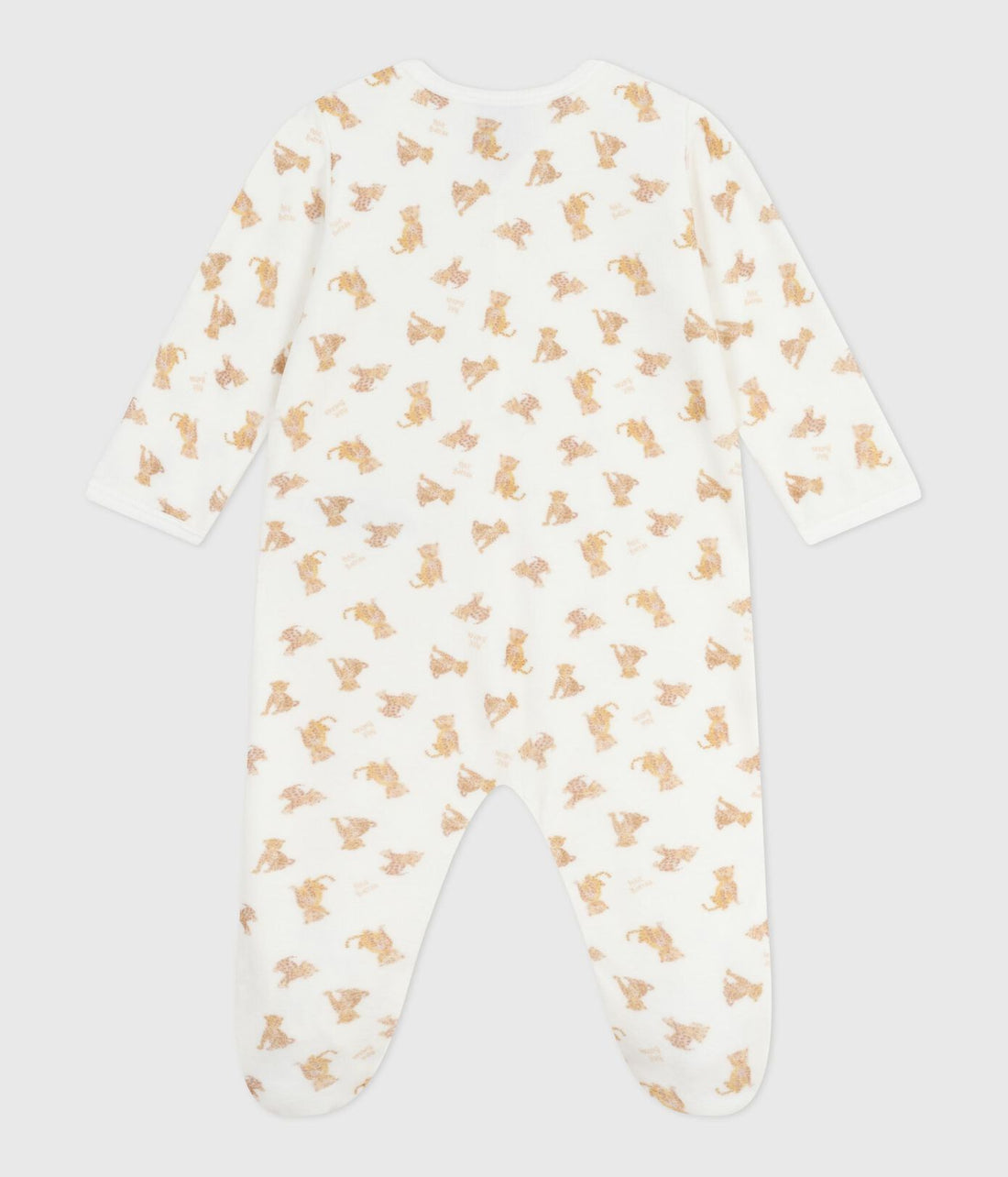 Strampler aus Nicki mit Leoparden-Motiv