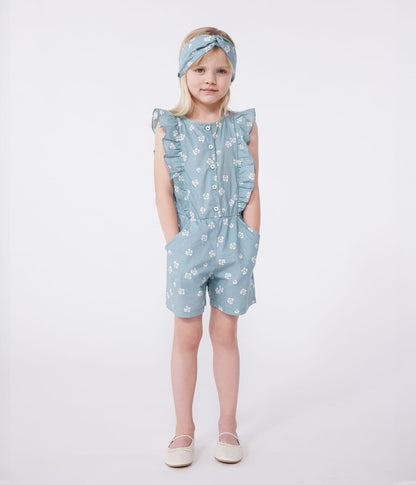 Ärmelloser Kinder-Overall mit Blumenmuster