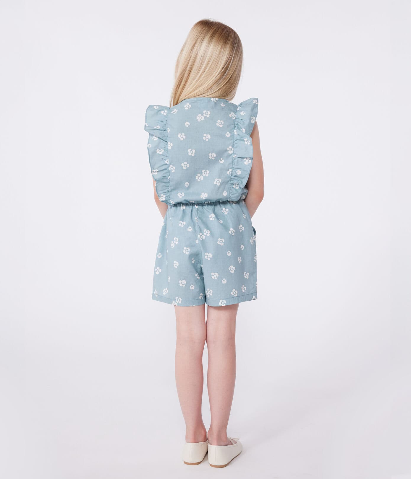 Ärmelloser Kinder-Overall mit Blumenmuster