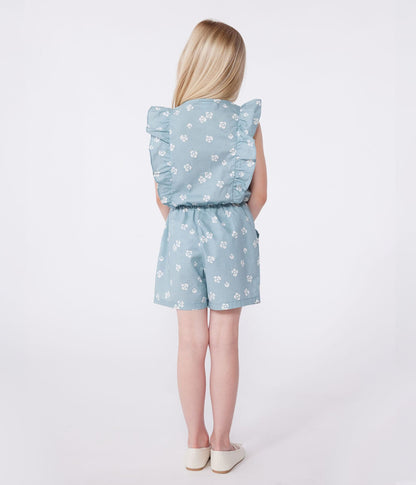 Ärmelloser Kinder-Overall mit Blumenmuster