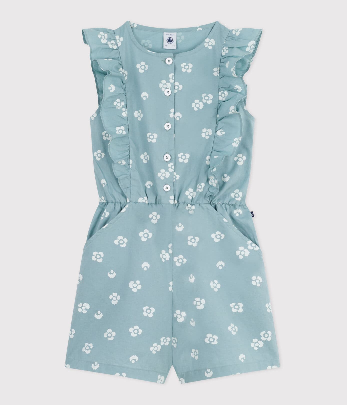 Ärmelloser Kinder-Overall mit Blumenmuster