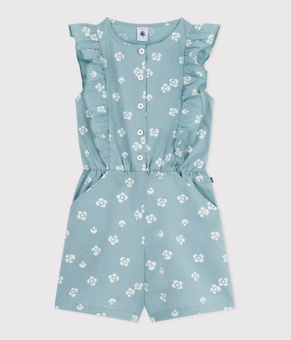 Ärmelloser Kinder-Overall mit Blumenmuster