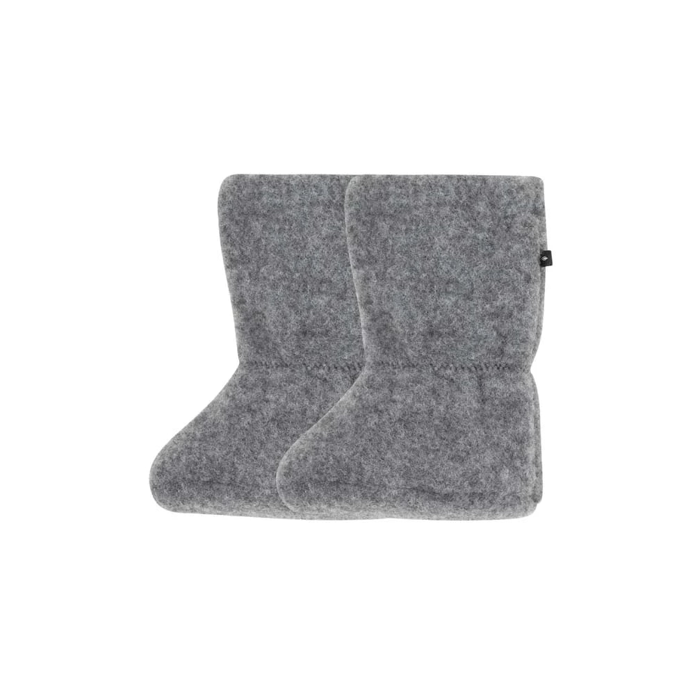 Baby Füßlinge Fleece - stein-grau