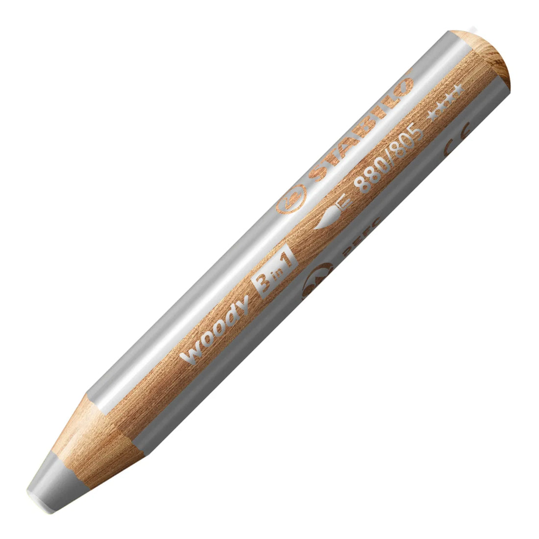 Buntstift woody 3in1 einzeln Silber