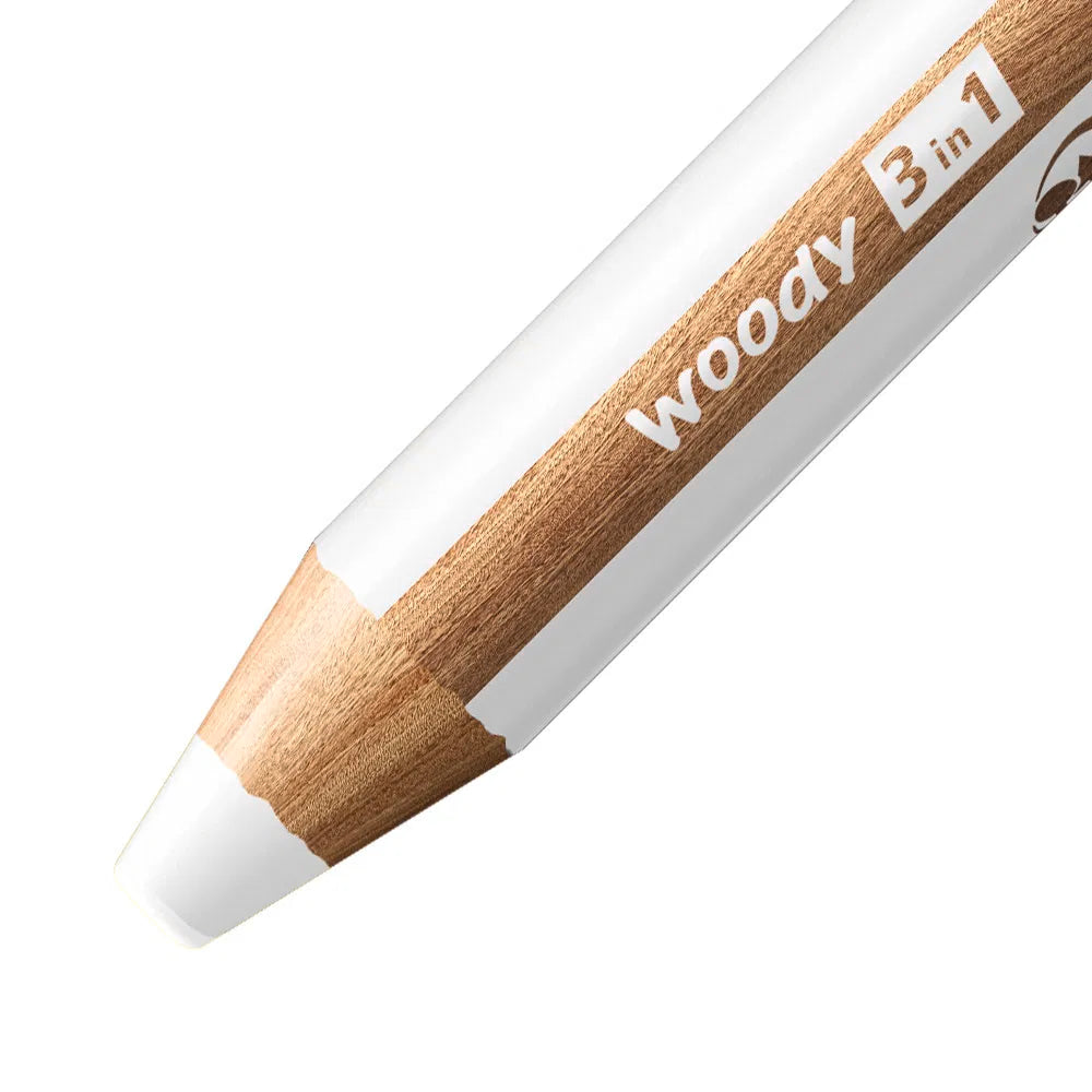 Buntstift woody 3in1  einzeln Weiß