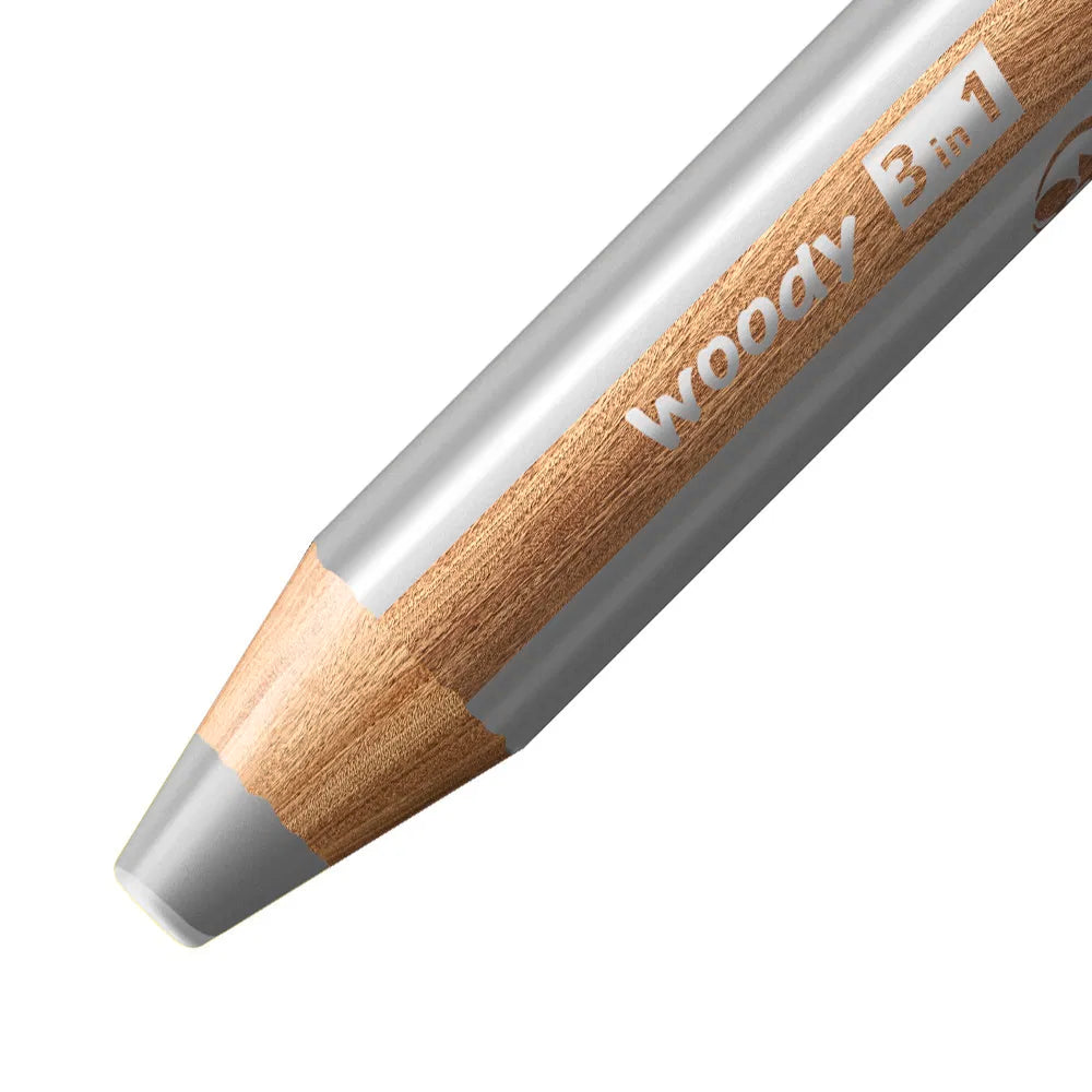Buntstift woody 3in1 einzeln Silber