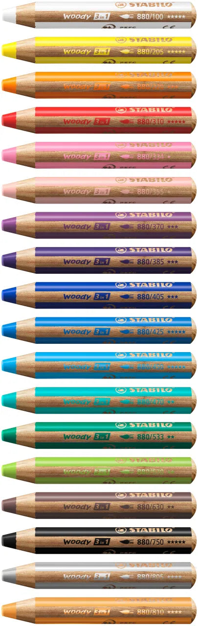 Buntstift woody 3in1 einzeln Gold
