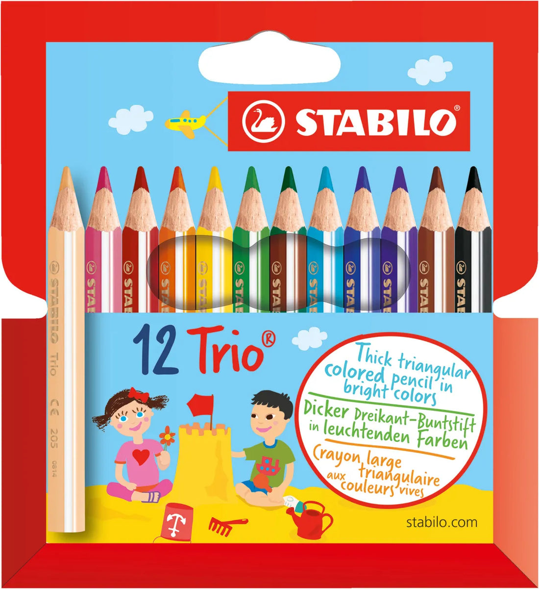 Dreikant-Buntstift - Trio thick short 12er Set
