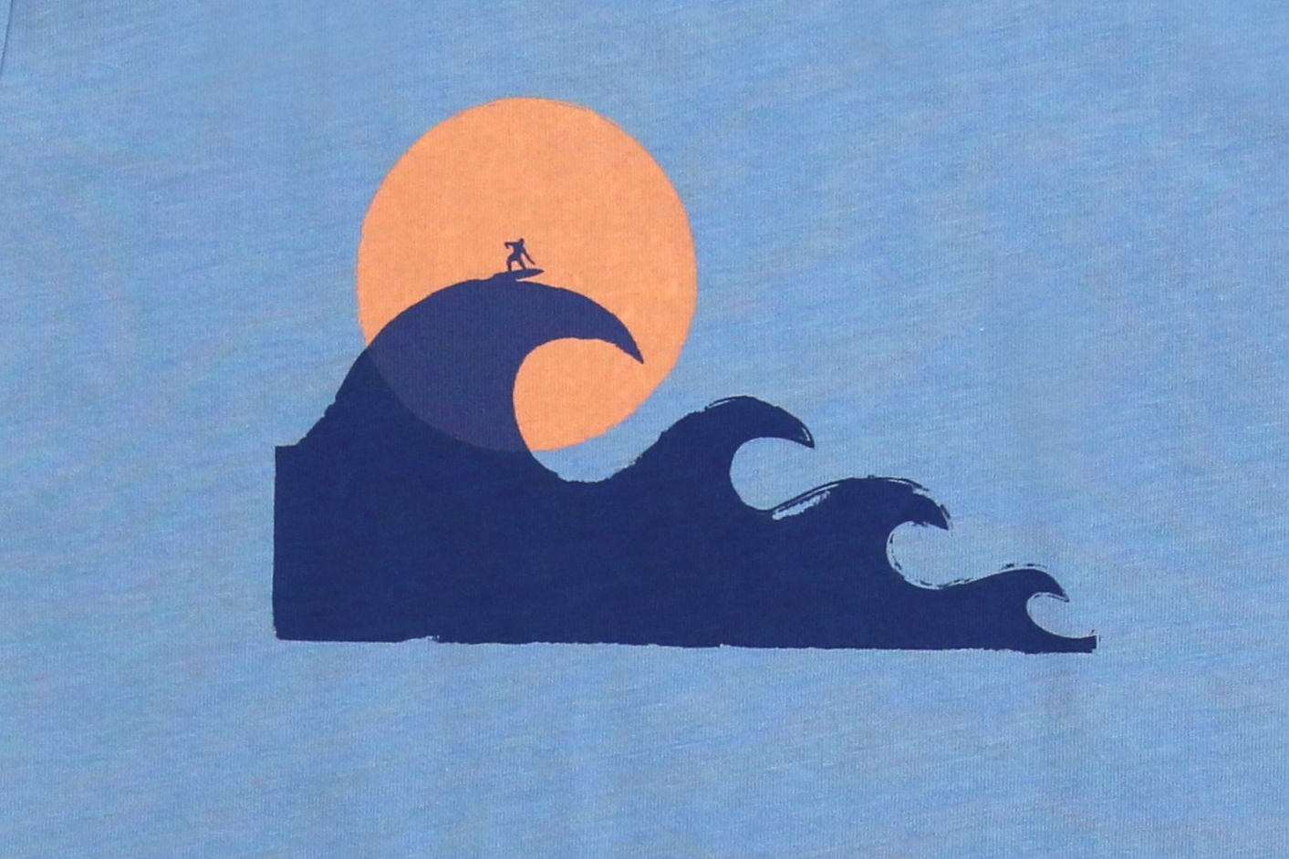 T-Shirt mit Wellenprint