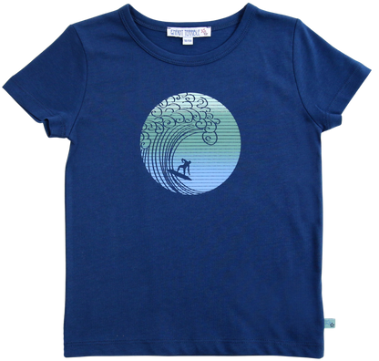 T-Shirt mit Wellenreiterprint