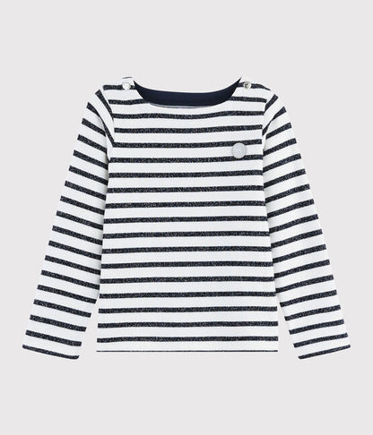 Kinderpullover mit Marinestreifen