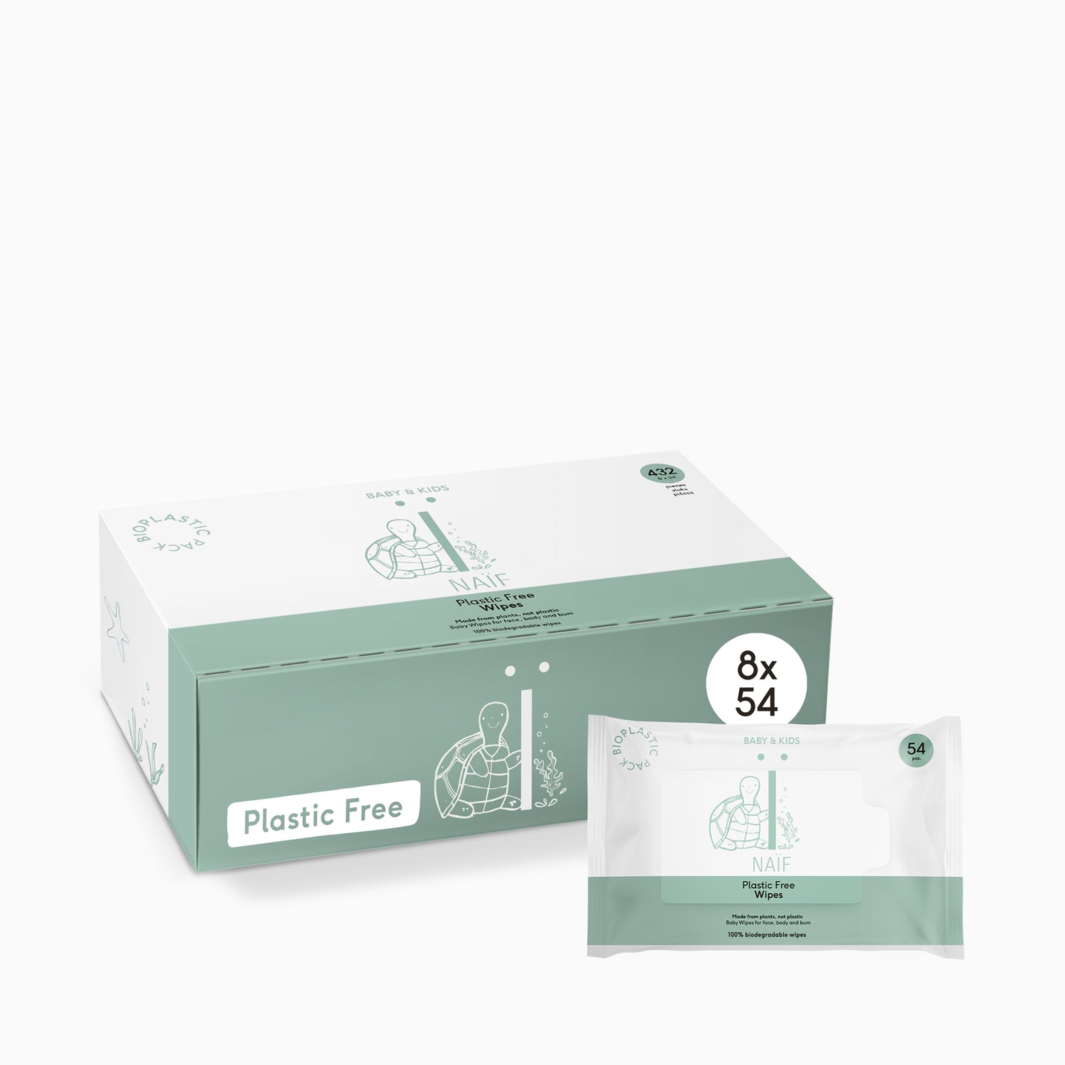 Plastikfreie Feuchttücher auf Basis von Eukalyptus - Plastic Free Baby Wipes