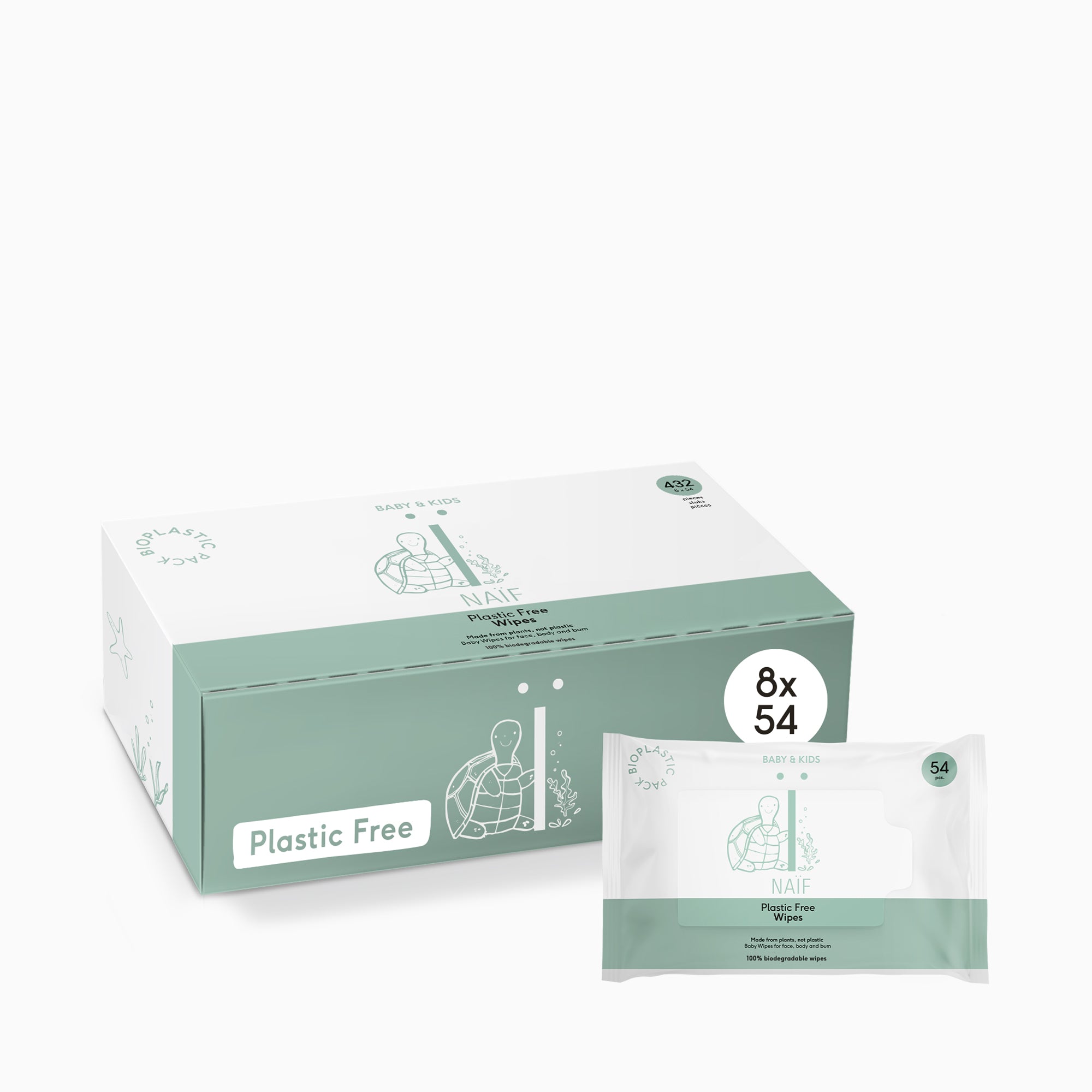 Plastikfreie Feuchttücher auf Basis von Eukalyptus - Plastic Free Baby Wipes
