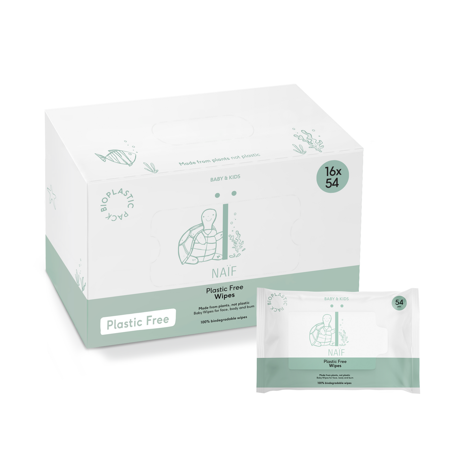 Plastikfreie Feuchttücher auf Basis von Eukalyptus - Plastic Free Baby Wipes