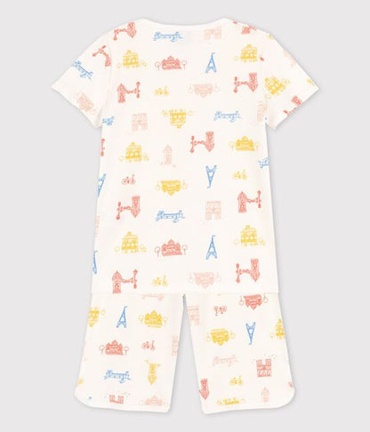 Kurz Pyjama Paris aus Baumwolle