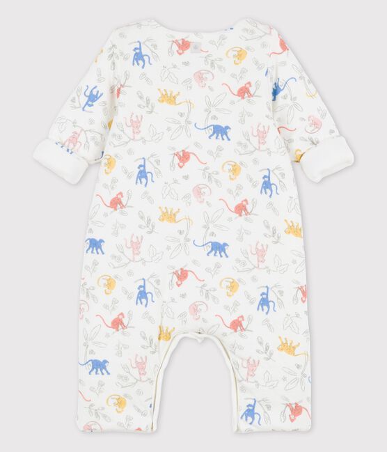 Langer Baby-Overall aus Bio-Doppeljersy mit Affenprint